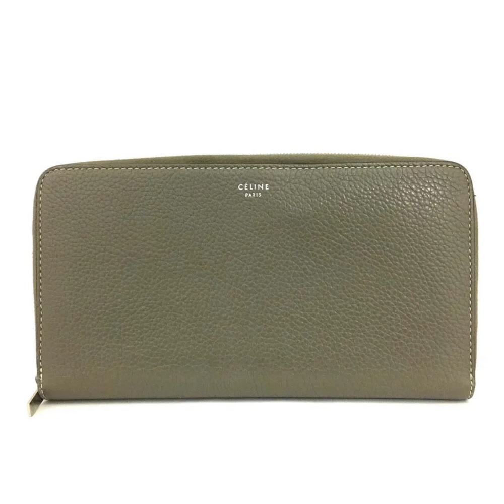 Celine Multi Function Leather Zip Around Long Wal… - image 2